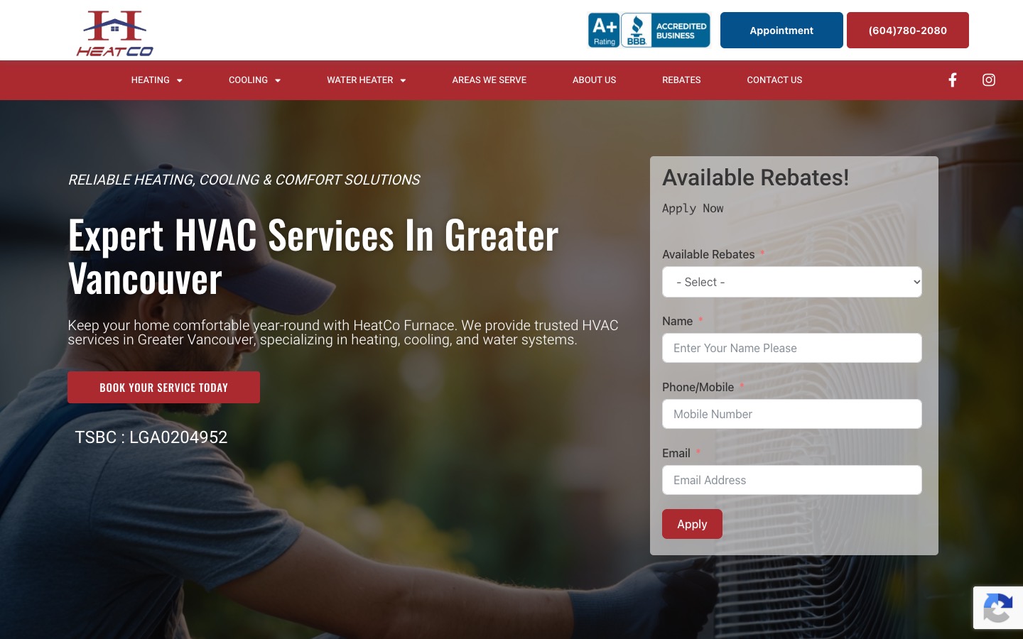 The current homepage